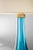 Christa Large Table Lamp in Cerulean Blue Glass with Linen Shade Designer: Julie Neill Height: 29.5" Shade Detail: 13" x...