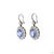 4.47 Carat Round Brilliant Cut Diamond Blue Sapphire Gold Earrings, Pair For Sale - Image 4 of 9