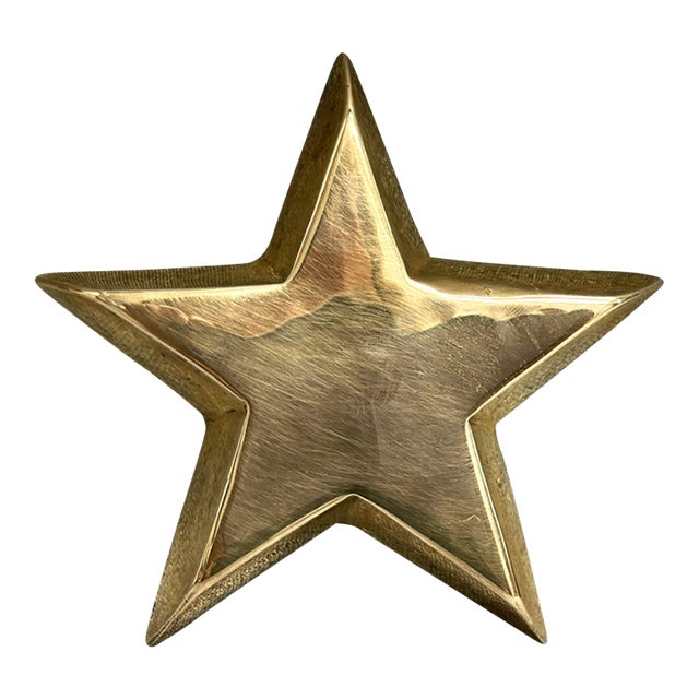 Heavy Brass Star Paperweight For Sale