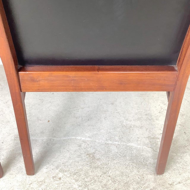 Black MCM Dillingham Walnut High-Back Dining Chairs, Circa 1960s, Set 3 For Sale - Image 8 of 18