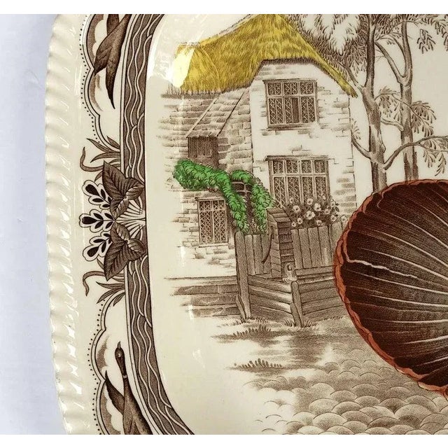 English Transferware Large Turkey Platter, Barnyard King by Johnson Brothers For Sale - Image 9 of 11
