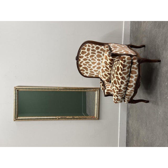 Hollywood Regency Gilt Faux-Bamboo Wall Mirror, Italy, 1970s For Sale - Image 3 of 14