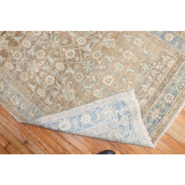 Brown Vintage Wide Persian Long Runner - 4'3" x 16' For Sale - Image 8 of 8