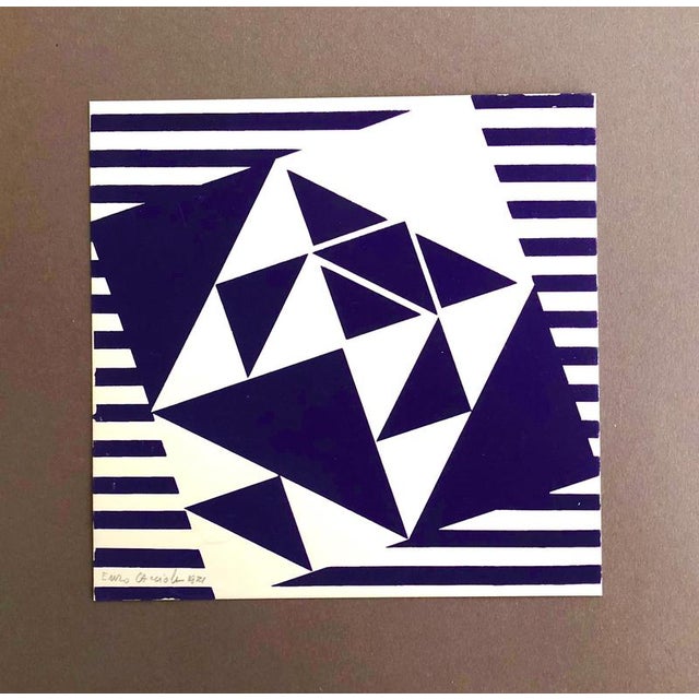 Enzo Cacciola, Untitled, 1966, Silk-screen For Sale - Image 4 of 5