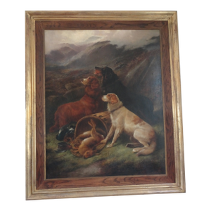 19th Century Sporting Dog Painting by John Gifford