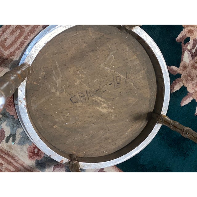 Maison Italian Florentine Round Side Table. Italian Florentine Wooden Side Table. 1930’s For Sale - Image 9 of 12