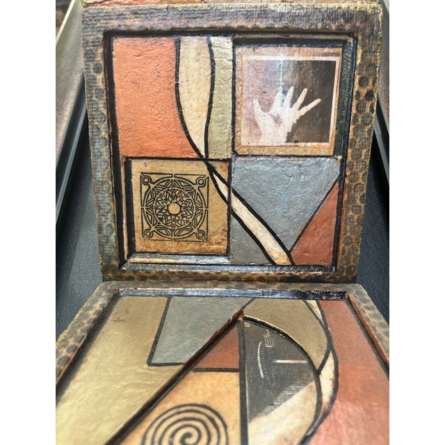 Contemporary Abstract Mixed Media Collage, Handmade Paper For Sale In West Palm - Image 6 of 11