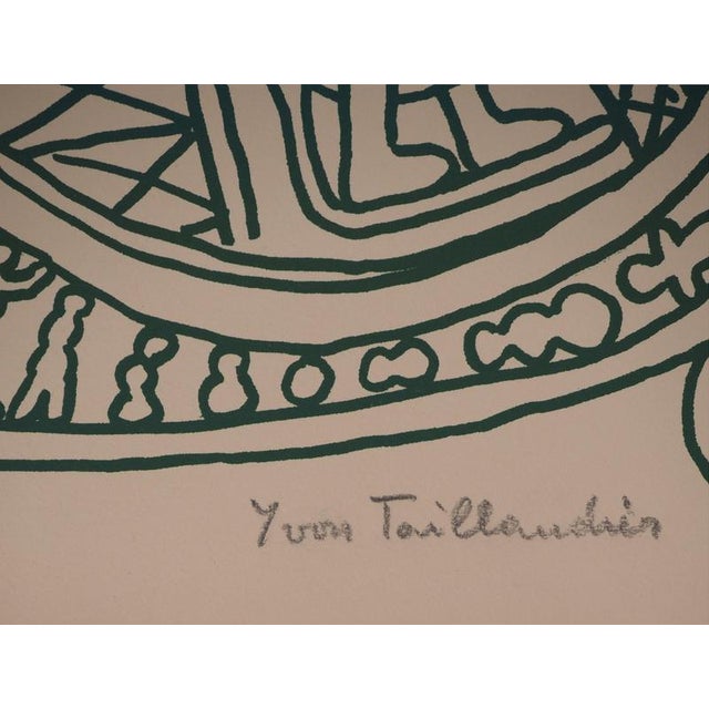 Modern Yvon Taillandier, Paris, The Eiffel Tower in Green, Original Signed Screenprint For Sale - Image 3 of 6
