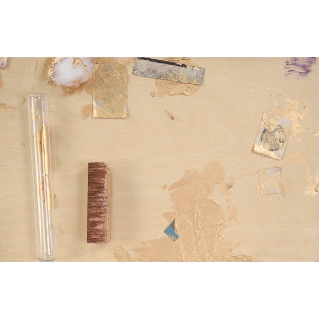 Abstract Expressionism "His Name Was Writ in Acrylic Paint" - Abstract Assemblage by Michael Pauker For Sale - Image 3 of 8