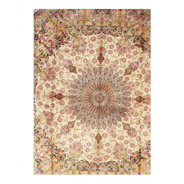 Viscose on a cotton foundation with a medallion This rug has a dense, soft pile, and excellent quality, to ensure that you...