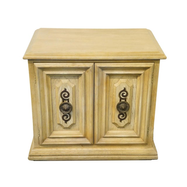 Contemporary Farcher Furniture Italian Contemporary 26" Pickled Wood Cabinet Nightstand 470-9881 For Sale - Image 3 of 11