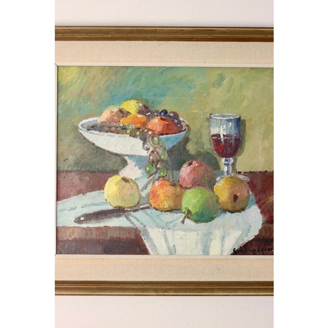 1920s Eric Lundgren, Fruit Bowl, 1920s, Oil on Canvas For Sale - Image 5 of 11
