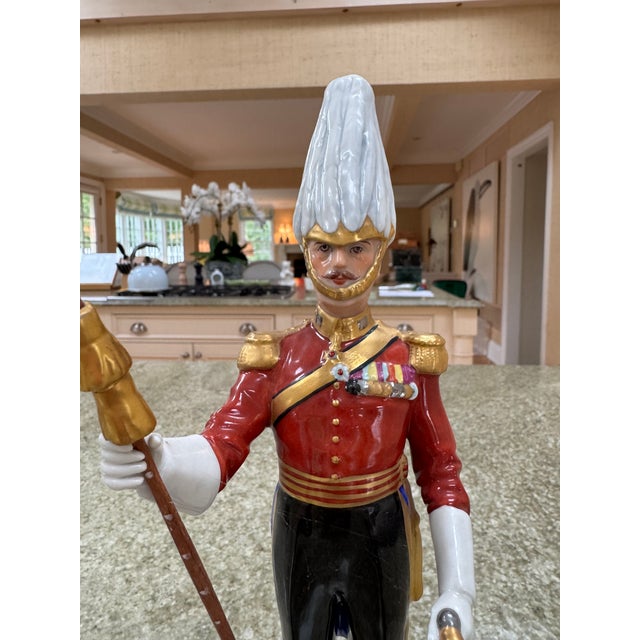 A beautiful example of Sitzendorf porcelain. A soldier gentleman at arms