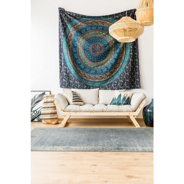 8x10 Selene Oushak Rust Floral Contemporary Hand Knotted Wool Carpet Rug For Sale - Image 4 of 5