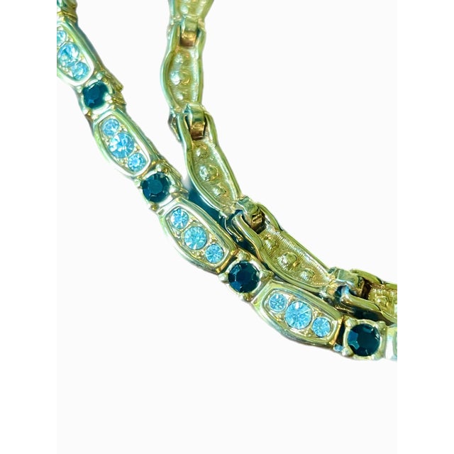 Metal 1980s Swarovski Sparkly Clear and Onyx Crystal Choker For Sale - Image 7 of 9