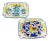 Vintage 1990s Italian Country Ceramiche Sambuco Mario Di Sambuco Hand Painted Ashtrays - Set of Two (2) For Sale