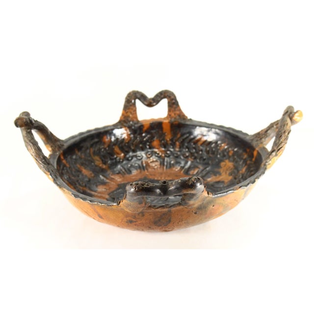 Circa 1900 Barrio De La Luz Puebla Pottery Bowl Tortoiseshell Glaze Barro Vidriado Ana For Sale - Image 10 of 18