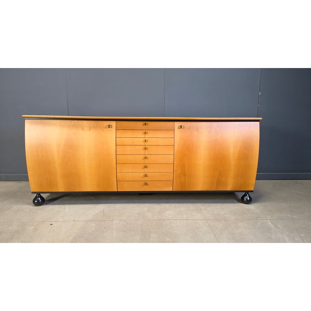Wood Italian Modern Sideboard by Umberto Asnago for Giorgetti, 1990s For Sale - Image 7 of 14