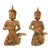 19th century. Teak Carved Large Gilt Siamese Figures with Provenance - a Pair For Sale