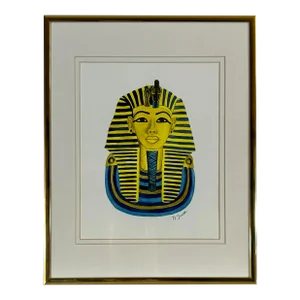 Original Watercolor Painting - Pharaoh, Framed