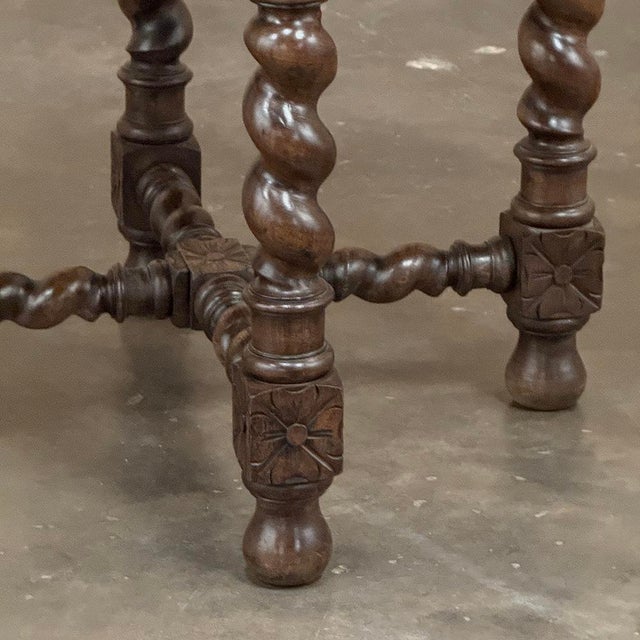 Antique French Renaissance Octagonal Barley Twist Table For Sale - Image 14 of 17