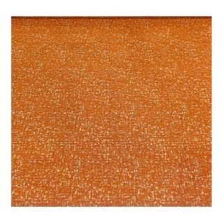 Fabricut Machete -05 Abstract Modern Orange Spice and Gray Jacquard Designer Fabric - 6.4 Yards For Sale