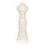 Late 20th Century Cream & Gold Gilded Scrollwork Wire Dress Form Sculpture For Sale