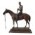 1970s Juan Carlos Harriott on His Polo Pony Carved Wood Sculpture by E. Dombrowe For Sale