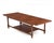 Walnut Mid Century Checkerboard Coffee Table Brass Cap Feet After Carl Axel Acking For Sale - Image 4 of 13
