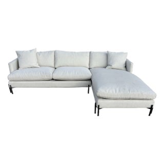 Britton Modern White Sectional, Paul Michael Company For Sale