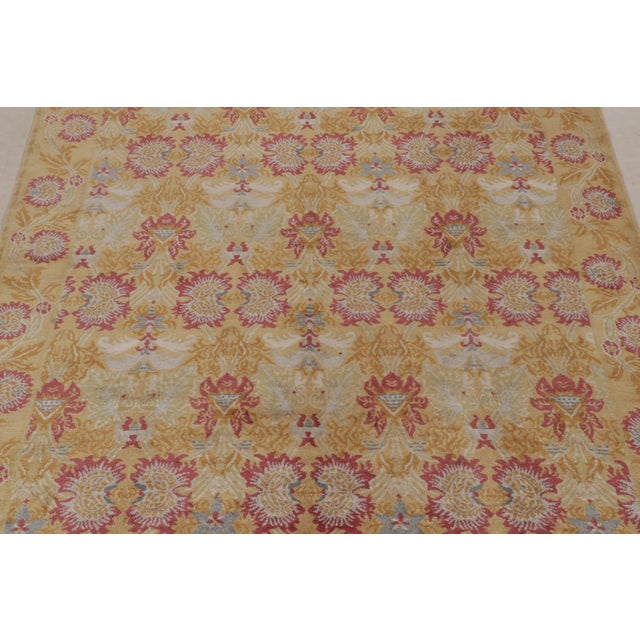2010s 2010s Rug & Kilim’s Spanish European Style Rug in Gold & Red Floral Pattern For Sale - Image 5 of 5
