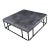 Loom Grey Sculpted Platform Leather Ottoman Coffee Table For Sale