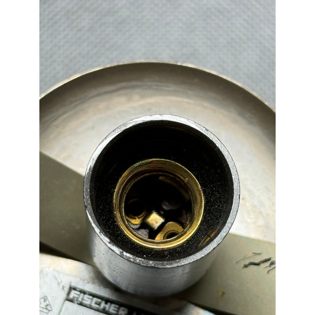 Glass Chrome Chandelier with Pressed Glass Shades from Fischer Leuchten, Germany, 1970s For Sale - Image 7 of 15