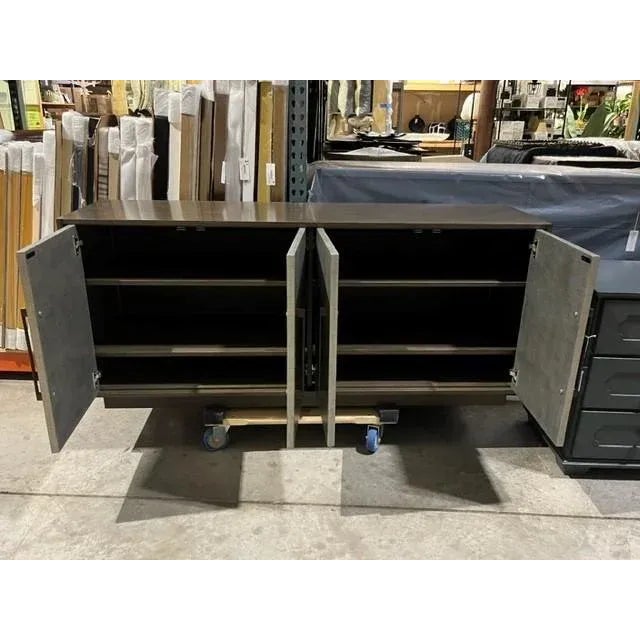 Contemporary Custom Made Credenza From Old Biscayne Designs For Sale - Image 3 of 7