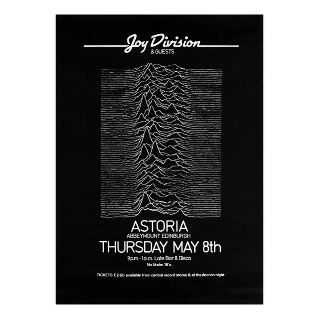 Joy Division Original Vintage UK Concert Poster, Edinburgh, 1980 For Sale