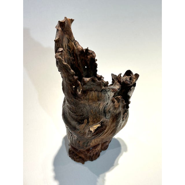 Brown Vintage Carved Japanese Vessel For Sale - Image 8 of 15