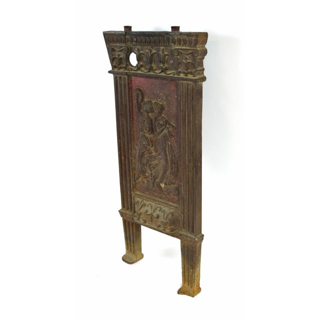 1920’s Art Deco Cast Iron Movie Theater Seat End BasRelief Musicians