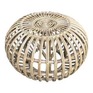 ottoman rattan albini franco contemporary table side chairish
