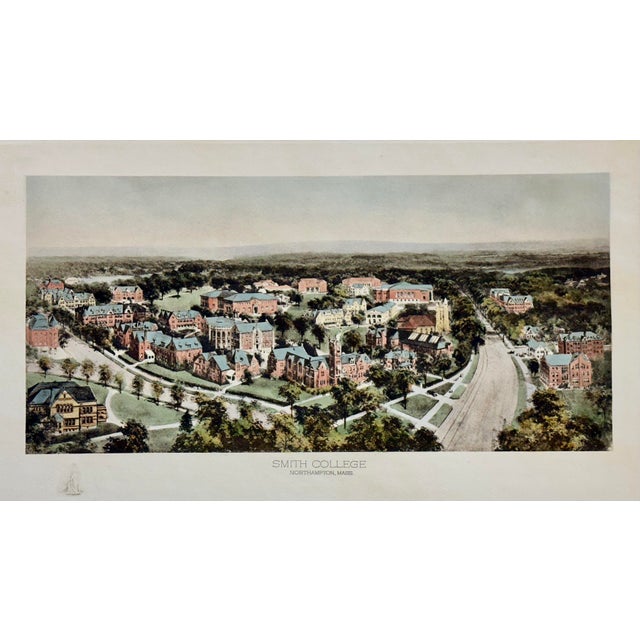 Smith College Engraving, After Richard Rummell, c.1913 — Hand-Colored Print Wove Paper For Sale