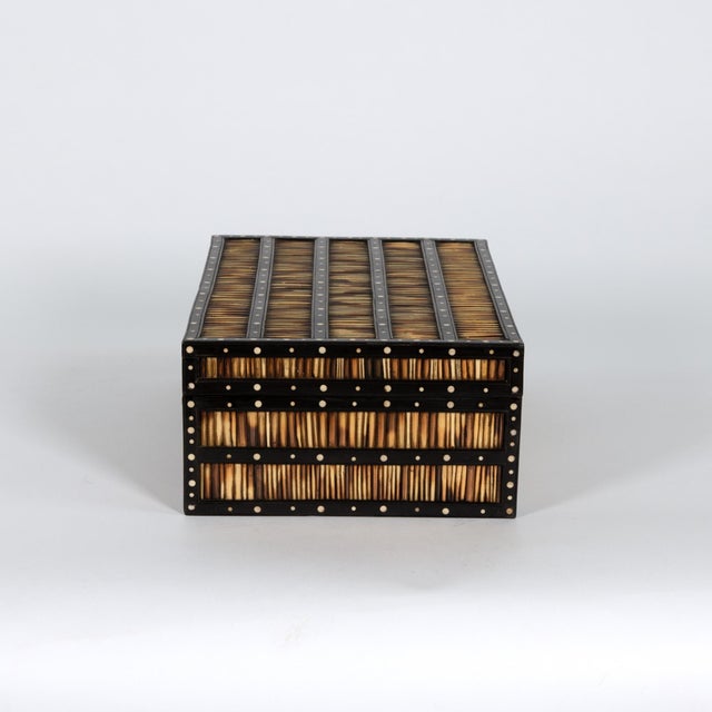 Ebony Anglo Indian Large Scale Ebony and Quill Box, Circa 1880 For Sale - Image 8 of 13