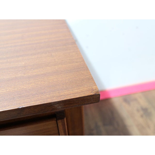 1960s Mid Century Modern Vintage Afromosia Teak Writing Office Desk For Sale - Image 4 of 15