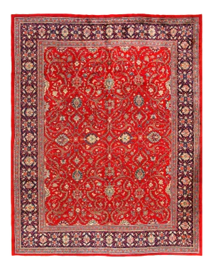 Red Semi Vintage Persian Hand Knotted Mahal 9'8'' X 13'