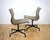 Metal Alu Chair EA 105 in Hopsack in Khaki by Charles and Ray Eames for Vitra, 1980s For Sale - Image 7 of 11