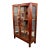 Vintage Chinese Rosewood Two Door Glass Curio Cabinet / Vitrine Etagere For Sale