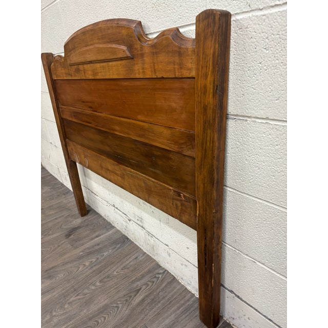 Victorian Antique Twin Size Victorian Walnut Headboard For Sale - Image 3 of 5