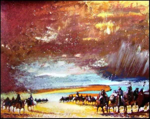 1990s Earl Biss "They Stood Like the Glory of the Sun" Hand Signed Print