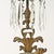 Brass Antique Brass Spaniel Dog Candle Holders With Marble Base and Crystals For Sale - Image 8 of 16