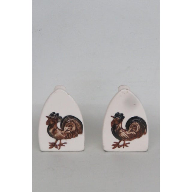 This lovely Pair of 2 Ceramic Salt and Pepper Shakers feature excellent vintage style with a beautiful hand painted raised...