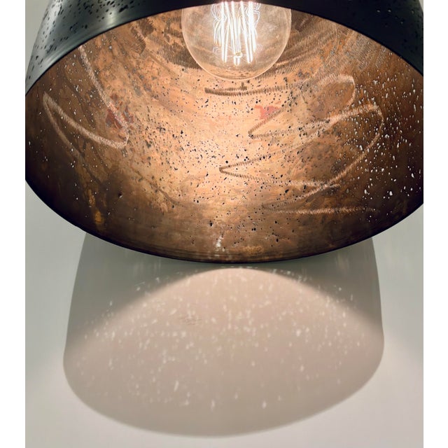 Modern Revelation Modern Bronze Pierced Darsh Pendant Light For Sale - Image 3 of 3