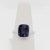 Blue Spinel Solitaire Ring in Platinum, size 4 For Sale In Los Angeles - Image 6 of 7